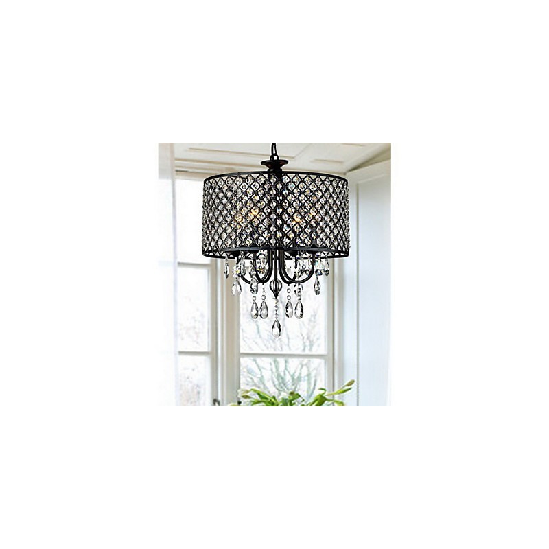 Traditional Classic Crystal Chrome Metal Chandelier
