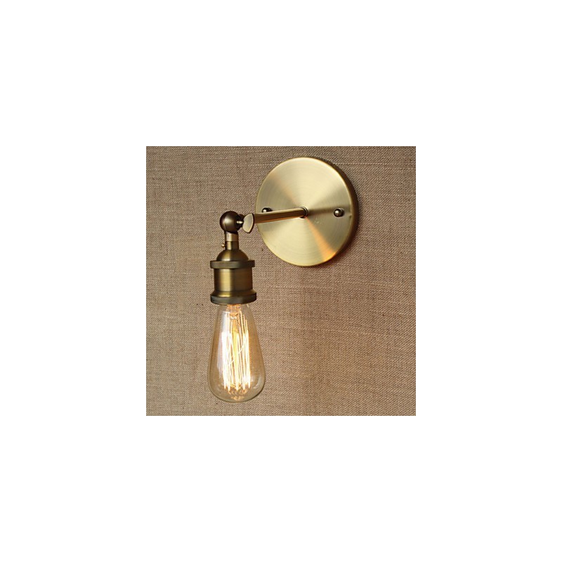 American Bar Cafe Restaurant Bedside Minimalist Aisle Bronze Wrought Iron Wall Sconce