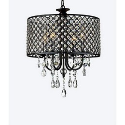 Traditional Classic Crystal Chrome Metal Chandelier
