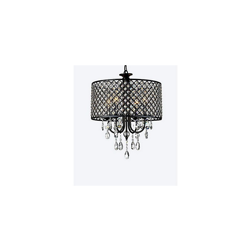 Traditional Classic Crystal Chrome Metal Chandelier