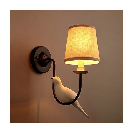 Northern American Birds European Creative Cloth Art Wall Lamp Lights