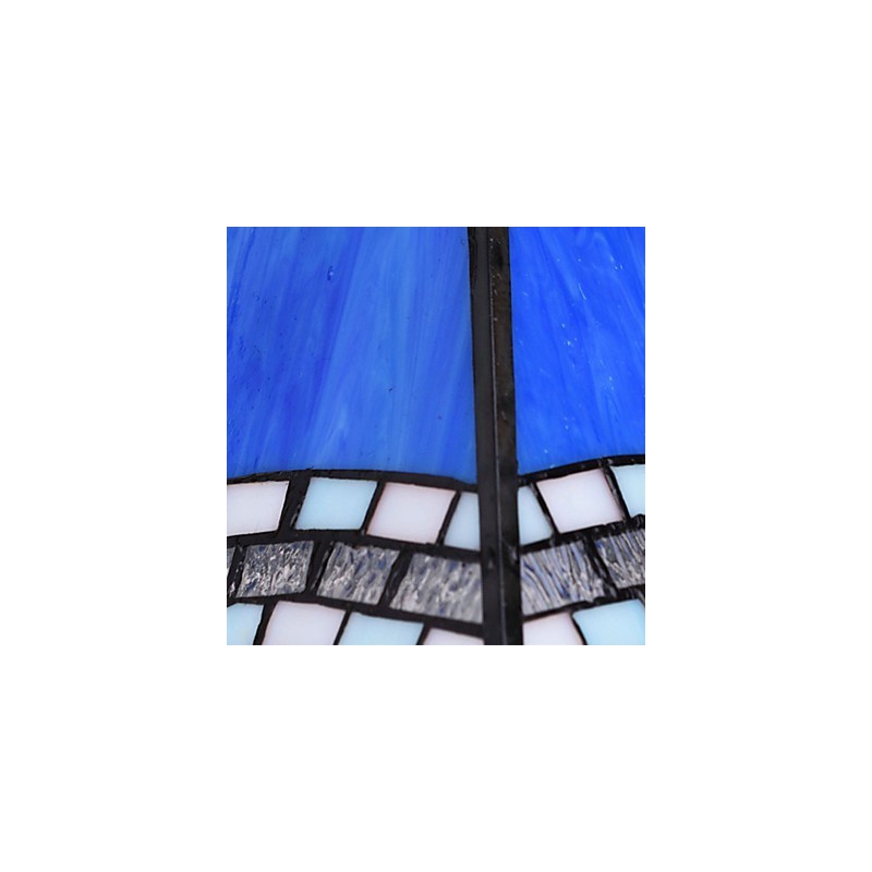 European Mediterranean Contracted Rural Creative Wrought Iron Wall Lamp Glass Lights