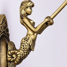 European Mediterranean Contracted Rural Creative Wrought Iron Wall Lamp Glass Lights