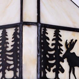 Christmas Deer European Contracted Rural Creative Wrought Iron Wall Lamp Glass Lights