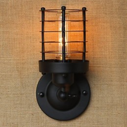 Retro Simple Elegant Black Bedside Aisle Stairs Balcony Decorative Wall Sconce