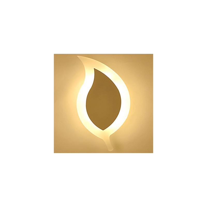 Creative Simple Fashion ModernAcrylic Contracted Wall Lamp Alloy Small Leaves Light