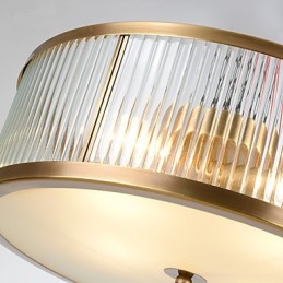 Traditional Classic Rustic Lodge Brass Metal Flush Mount