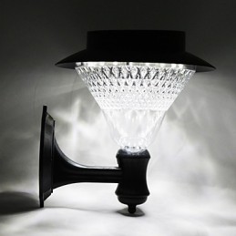 Outdoor Solar Power White Villa Wall Mount Garden Courtyard Door Path Light Lamp