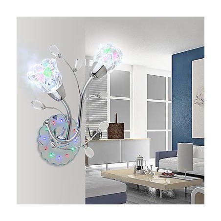 Creative Flowers Contemporary And Contracted Creative Crystal Wall Lamp Lights