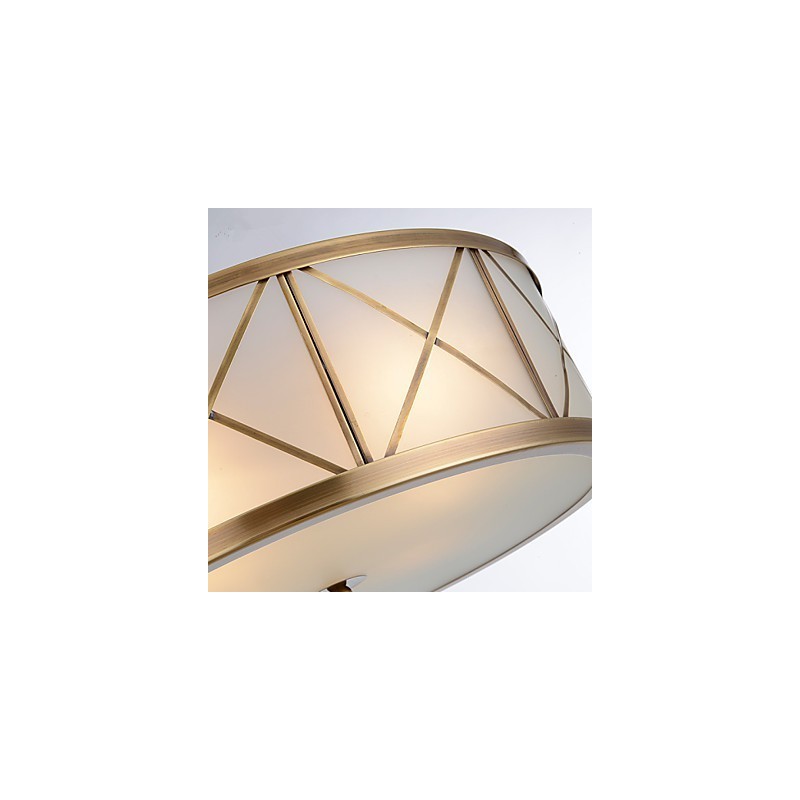 Traditional Classic Rustic Lodge Brass Metal Flush Mount