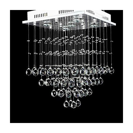 Modern Contemporary Crystal Electroplated Flush Mount