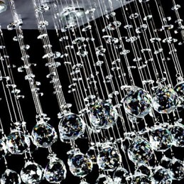 Modern Contemporary Crystal Electroplated Flush Mount