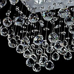 Modern Contemporary Crystal Electroplated Flush Mount