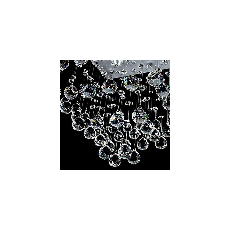 Modern Contemporary Crystal Electroplated Flush Mount