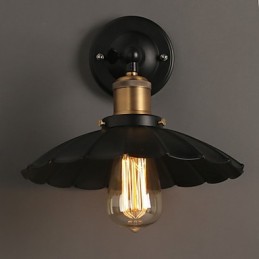 Ccreative Staircase Restoring Ancient Ways Single Head Black Dress Wrought Iron Wall Lamp