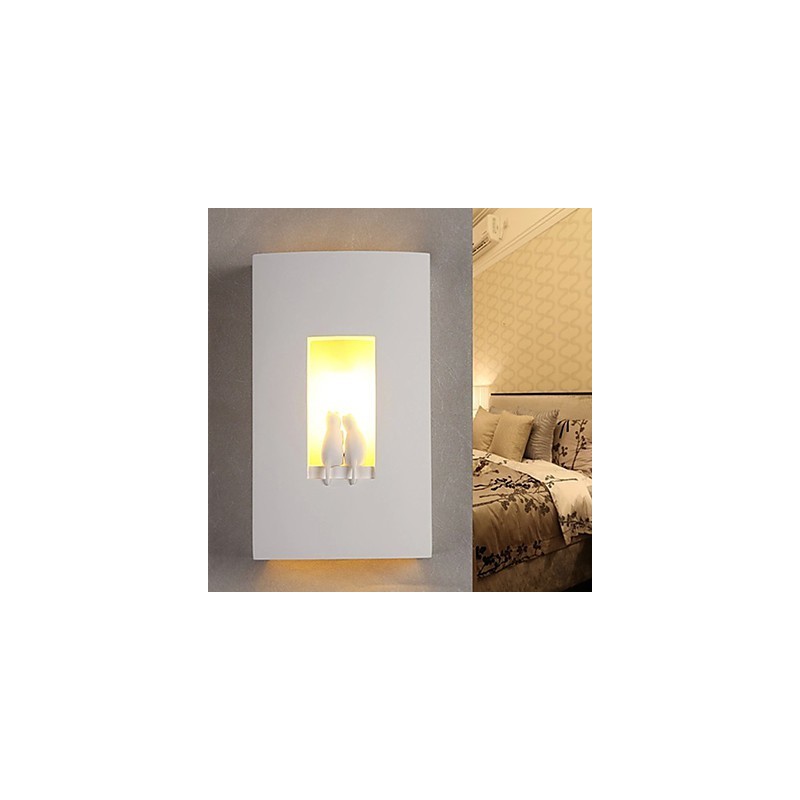 Fashion Warm Children Room Hanging Light Creative Kitty Plaster Wall Lamp Lights