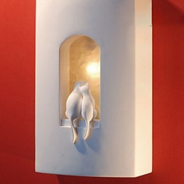 Fashion Warm Children Room Hanging Light Creative Kitty Plaster Wall Lamp Lights