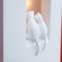 Fashion Warm Children Room Hanging Light Creative Kitty Plaster Wall Lamp Lights