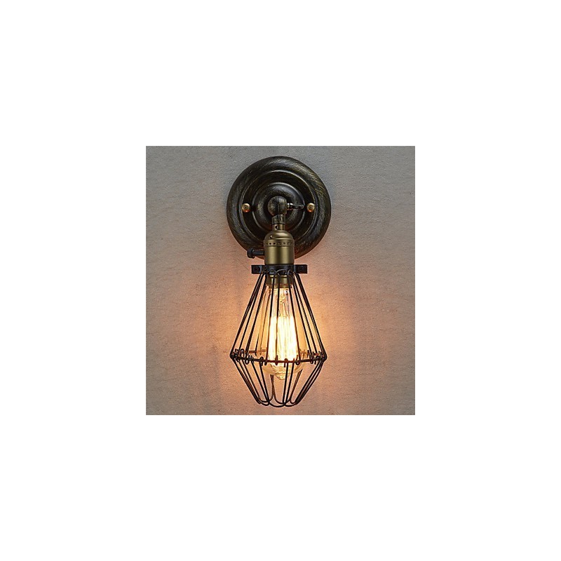Vintage Style Industrial Opening and Closing Light Wall Sconce Cage Lamp Loft Restoring Ancient Ways Wall Lamp
