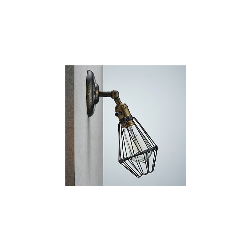 Vintage Style Industrial Opening and Closing Light Wall Sconce Cage Lamp Loft Restoring Ancient Ways Wall Lamp