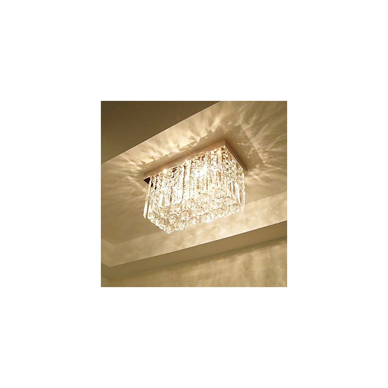 Modern Contemporary Crystal Metal Flush Mount