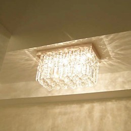 Modern Contemporary Crystal Metal Flush Mount