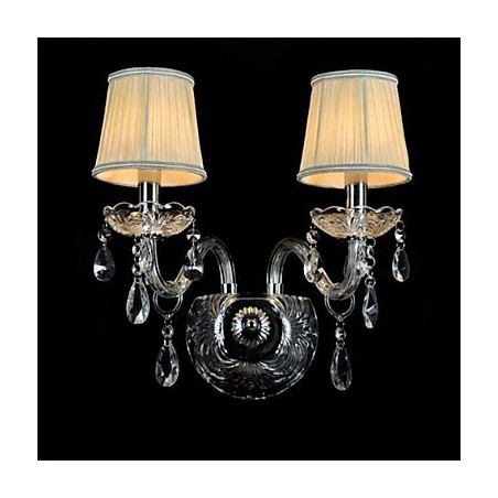 Crystal Mini Style Wall Sconces Candle Wall Lights Modern Contemporary Glass