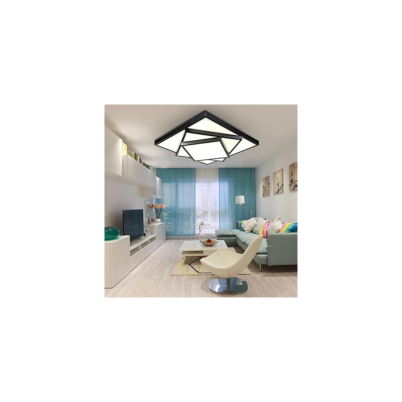 Square Flush Mount Modern Contemporary Ceiling light Metal