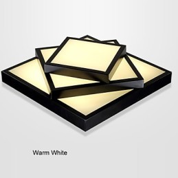 Square Flush Mount Modern Contemporary Ceiling light Metal