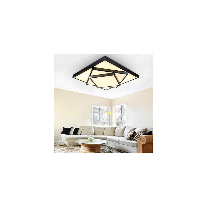 Square Flush Mount Modern Contemporary Ceiling light Metal