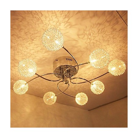 Modern Contemporary Crystal Electroplated Flush Mount