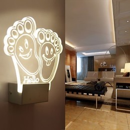 Acrylic Wall Lamp PVC Lamp Light Chip Modern Contemporary Metal