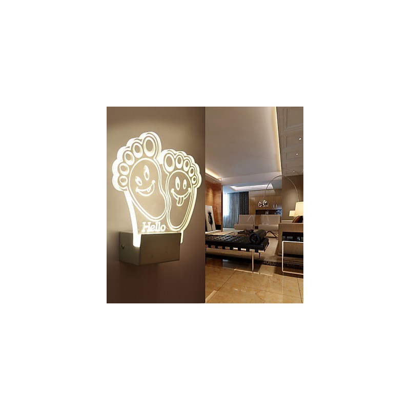 Acrylic Wall Lamp PVC Lamp Light Chip Modern Contemporary Metal