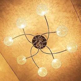 Modern Contemporary Crystal Electroplated Flush Mount