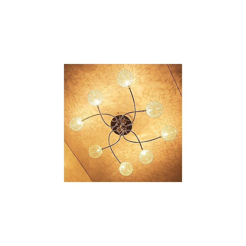 Modern Contemporary Crystal Electroplated Flush Mount