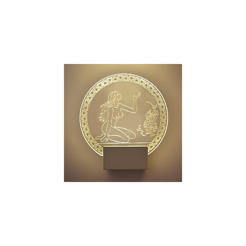 Acrylic Wall Lamp PVC Lamp Light Chip Modern Contemporary Metal 5W