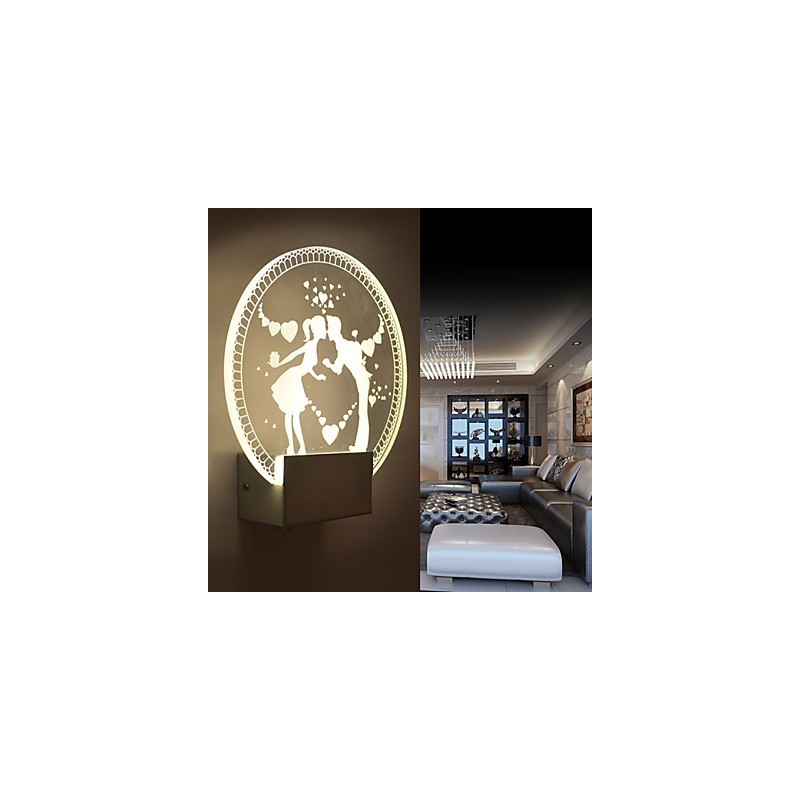Acrylic Wall Lamp PVC Lamp Light Modern Contemporary Metal