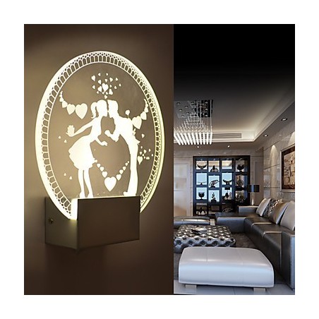Acrylic Wall Lamp PVC Lamp Light Modern Contemporary Metal