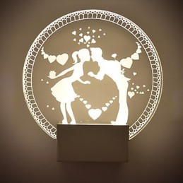 Acrylic Wall Lamp PVC Lamp Light Modern Contemporary Metal