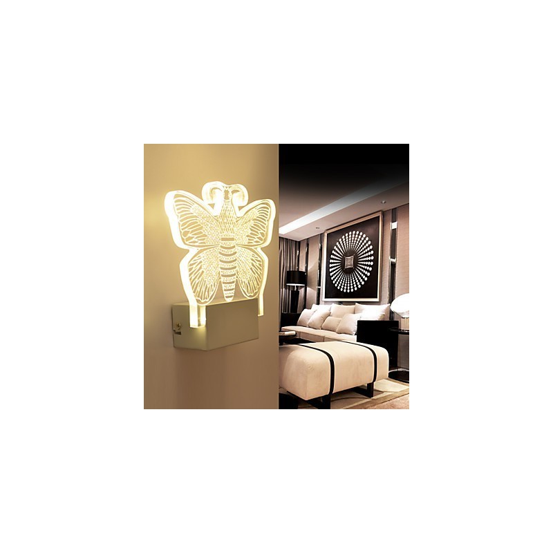 Acrylic Wall Lamp PVC Lamp Light Modern Contemporary Metal