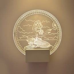 Acrylic Wall Lamp PVC Lamp Light Modern Contemporary Metal