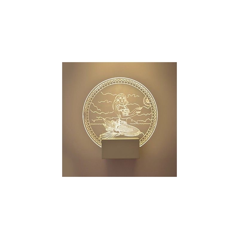 Acrylic Wall Lamp PVC Lamp Light Modern Contemporary Metal