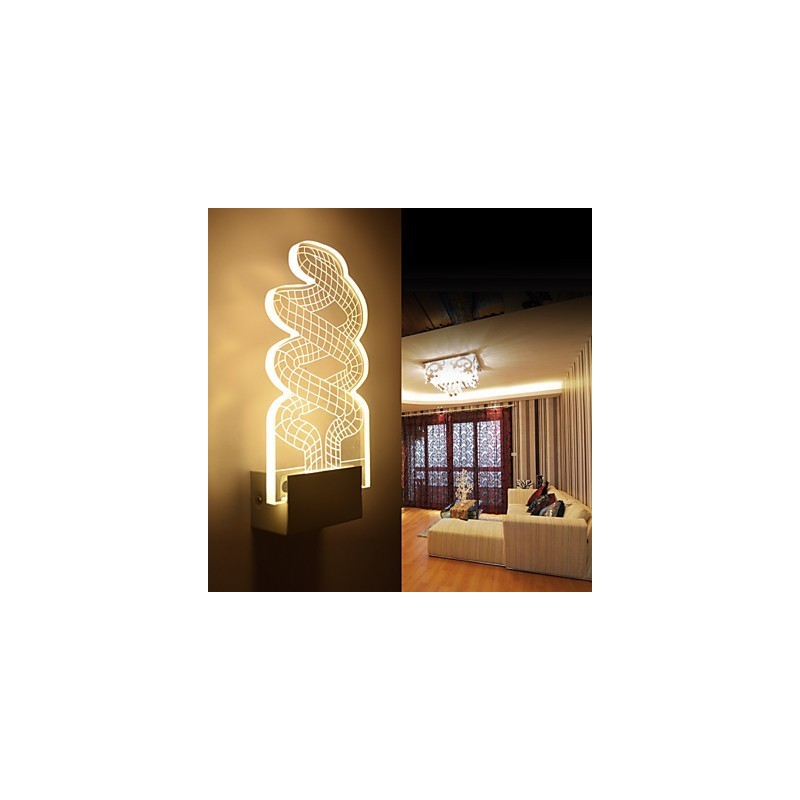 Acrylic Wall Lamp PVC Lamp Light Chip Modern Contemporary Metal