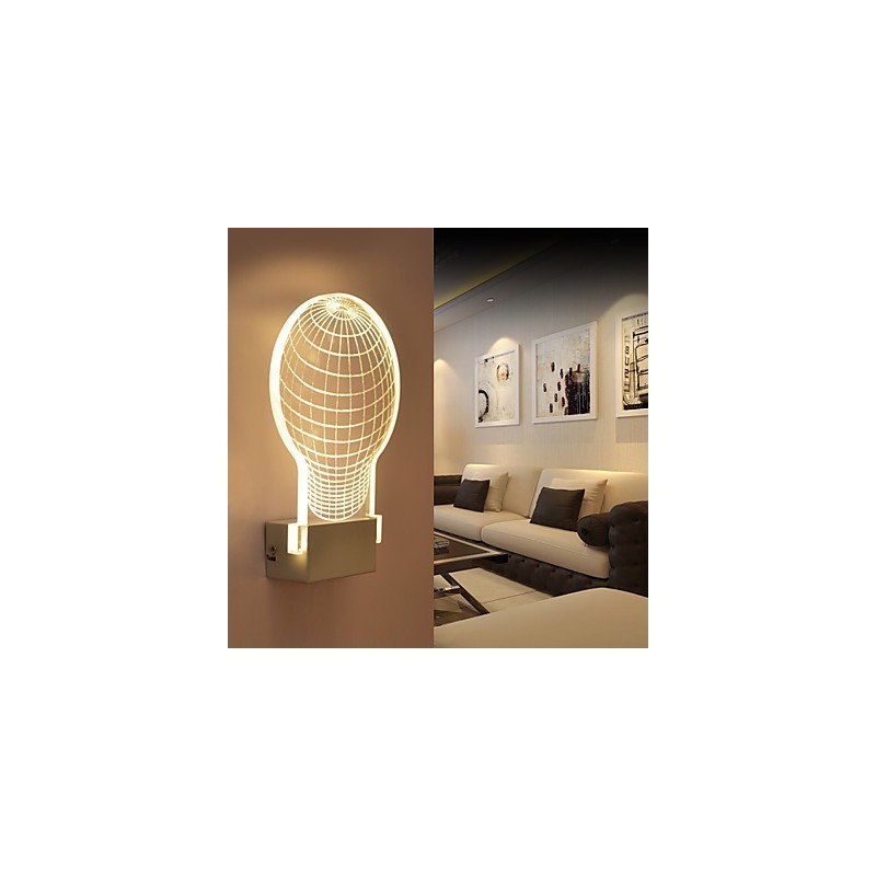 Acrylic Wall Lamp PVC Lamp Light Chip Modern Contemporary Metal