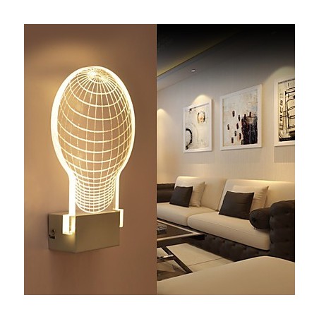 Acrylic Wall Lamp PVC Lamp Light Chip Modern Contemporary Metal