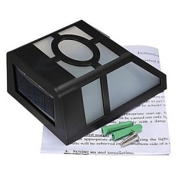 Warm Yellow Solar Powered Wall Mount 2 Lantern Light Deck Lamp