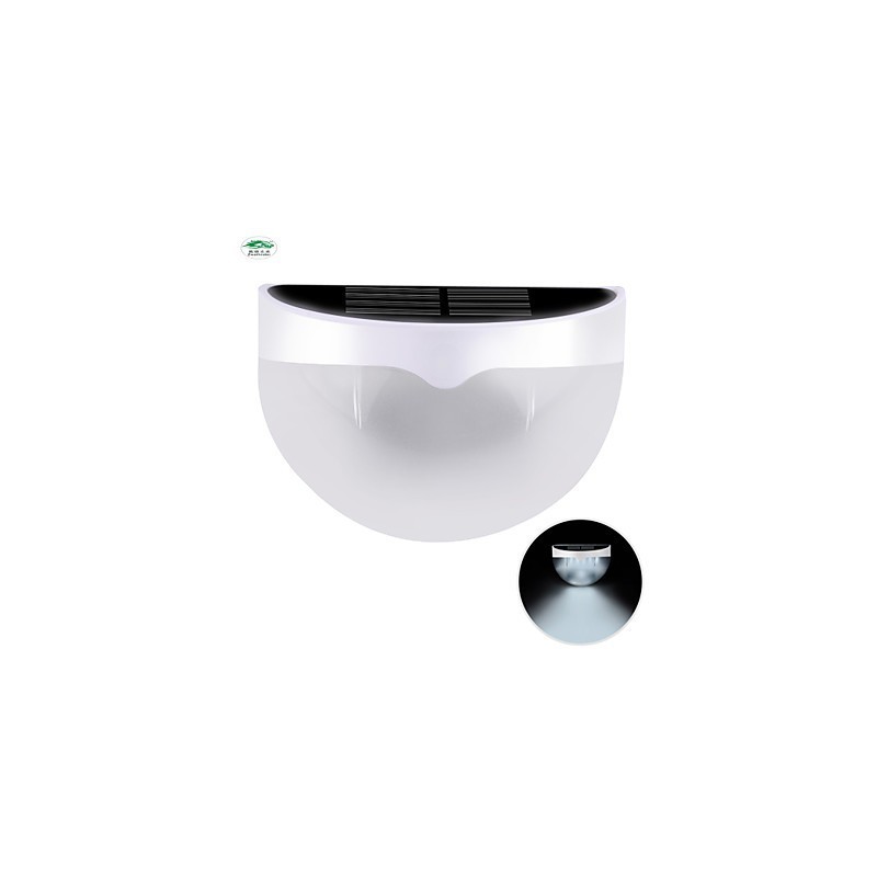 Solar Powered Waterproof IP55 Lamp White + Black