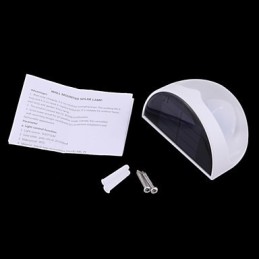 Solar Powered Waterproof IP55 Lamp White + Black