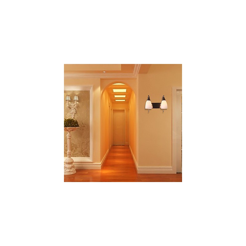 2 Light Wall Light in White Shade