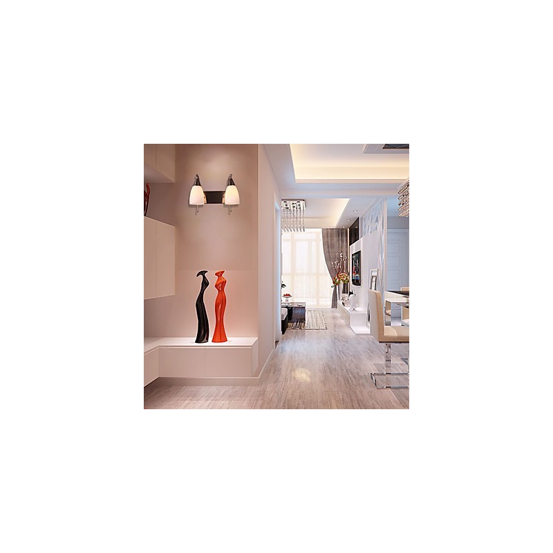 2 Light Wall Light in White Shade